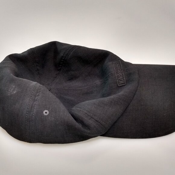Lululemon Women's Fast Free Black Running Hat Script Logo Strapback Adjustable - Picture 4 of 9